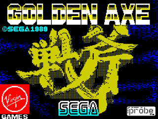 Golden Axe title screen for ZX Spectrum